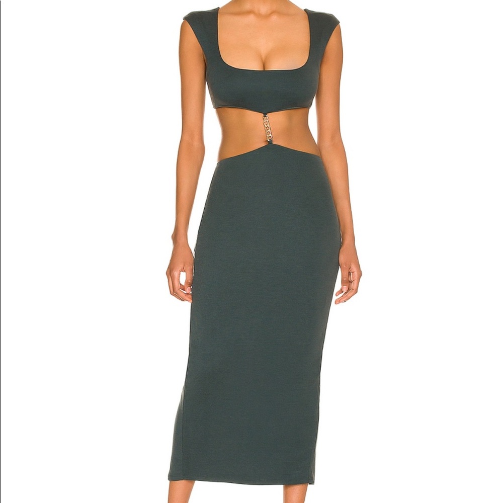 Camila Coelho Knox Midi Dress in Emerald Green